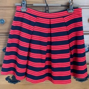 GAP red and navy pleated skirt, never worn